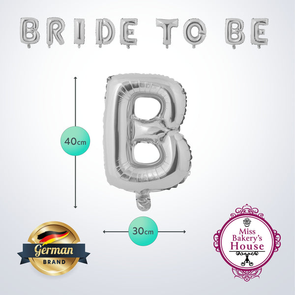 Ballon - Folie  - Bride To Be - Silber