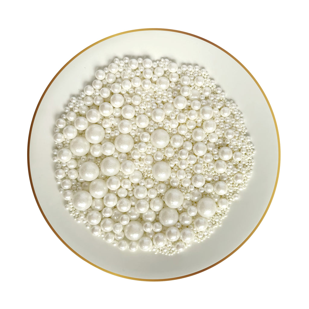 Essbare Zuckerperlen - Weiß - 120 g