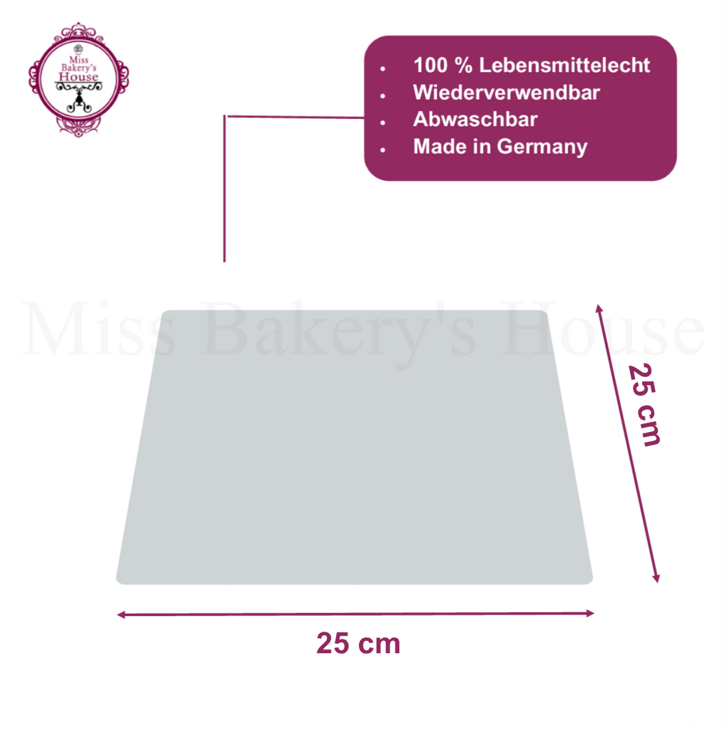 Cake Board - Acryl - 25x25 cm - wiederverwendbar