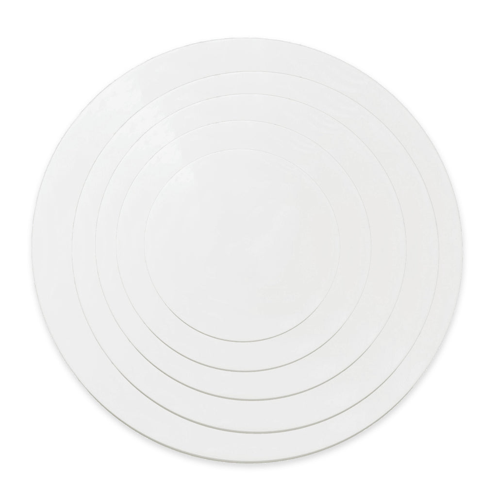 Cake Board - Acryl - Set rund (Ø 15 cm + Ø 20 cm + Ø 25 cm + Ø 30 cm + Ø 35 cm) - wiederverwendbar