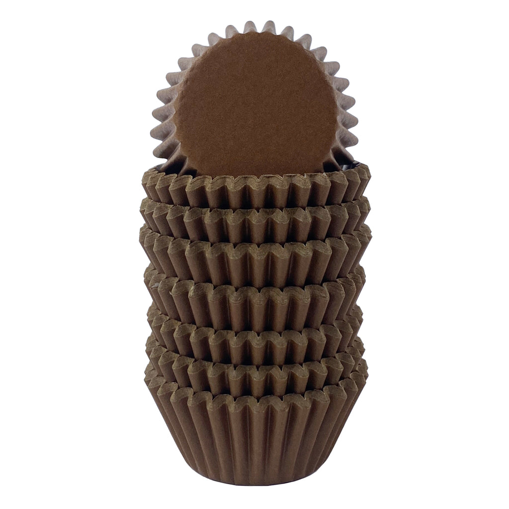 Mini Muffinförmchen Standard - Ø 32 mm x 20 mm - Braun - 200 Stück