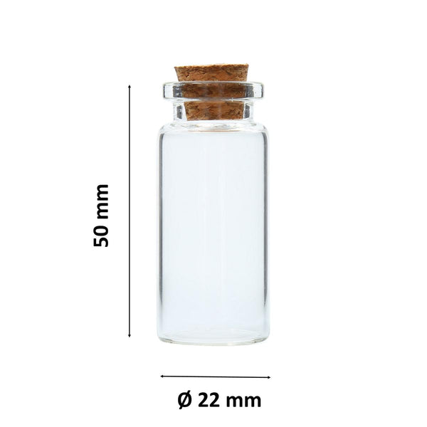 Mini-Glasflaschen - 10 ml - Ø 22x50 mm - 20 Stück